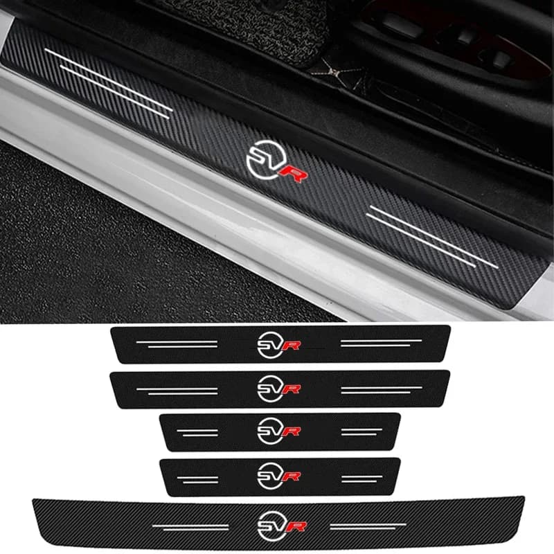 Adesivi per davanzale della portiera dell'auto Soglia Decalcomanie antigraffio per Range Rover SVR Sport Evoque Discovery Freelander Striscia per davanzale del bagagliaio posteriore