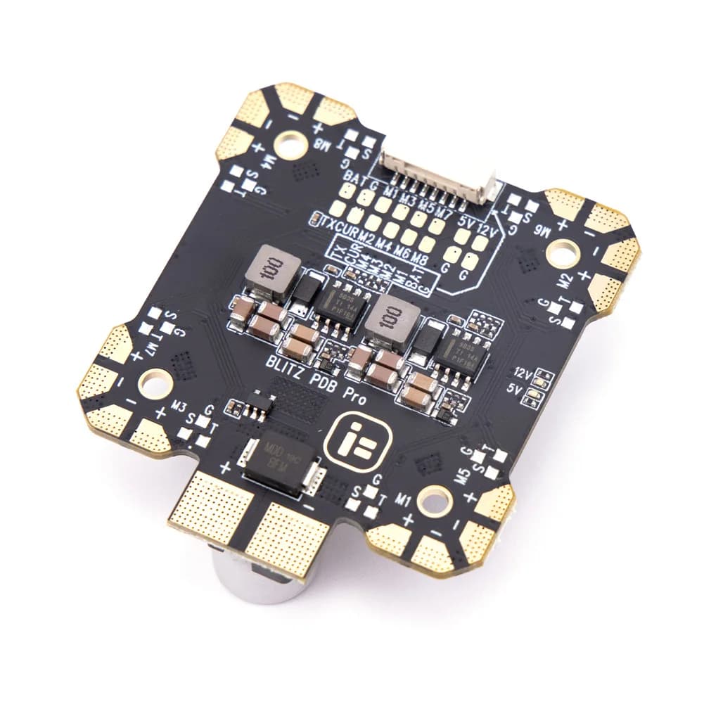 IFlight BLITZ PDB Pro Power Distribution Board, 4-8S 8-Channel 80A ESC PDB 330A Current Sensor for X-Class X8 Cinema Drones