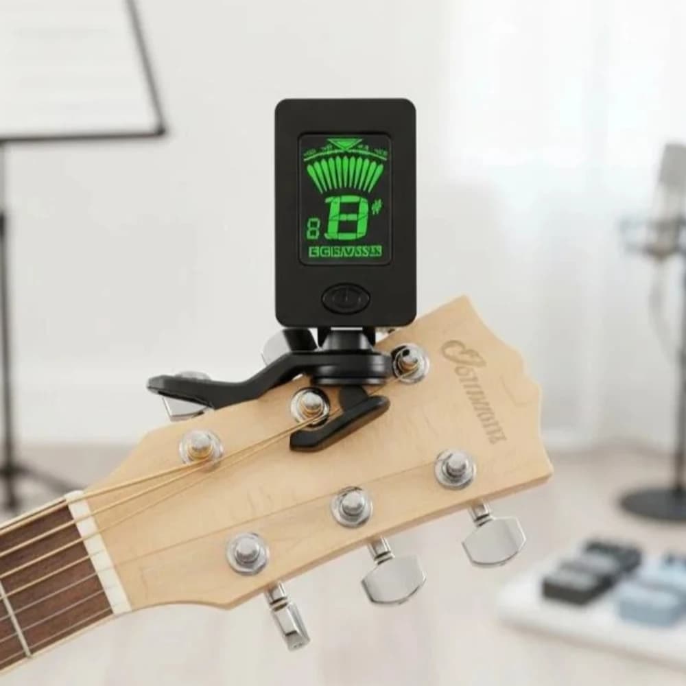 Stonego LCD Clip-on Guitar Tuner Chromatic Tuner for Bass Violin Ukulele Universal Accurate Musical Instrument Accessories