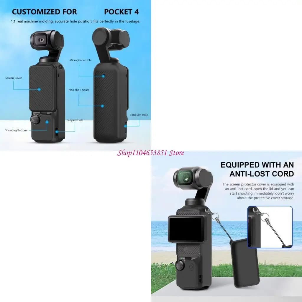 Custodia protettiva in silicone per Pocket 4 Custodia protettiva impermeabile Custodia protettiva per fotocamera Accessori