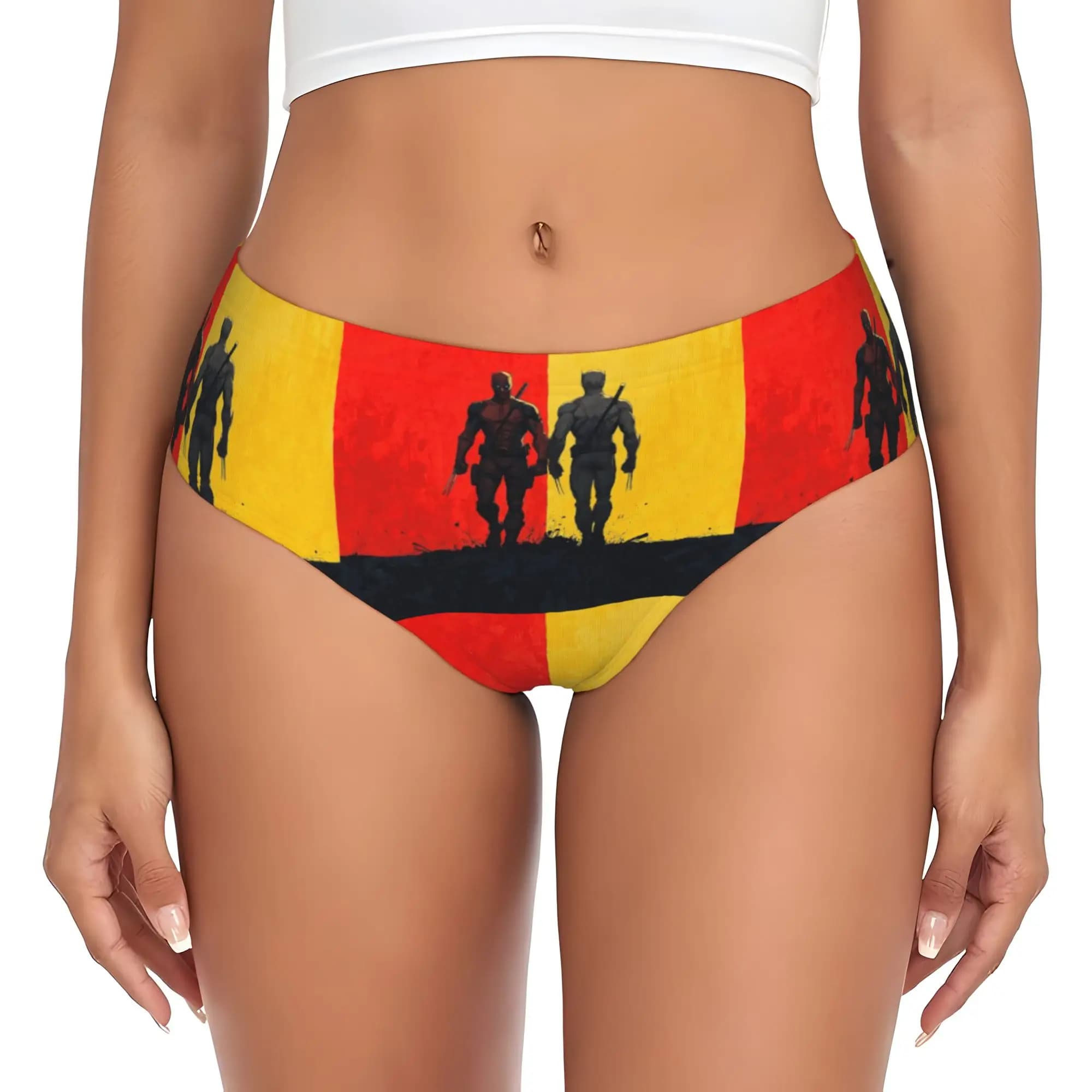 Mutandine personalizzate da donna D-Deadpool Manga, slip femminili comodi