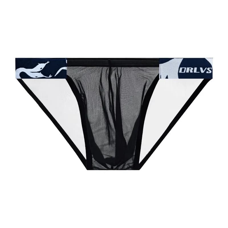 ORLVS intimo da uomo a forcella alta in rete ultrasottile tinta unita fitness party fun essenziale OR6402