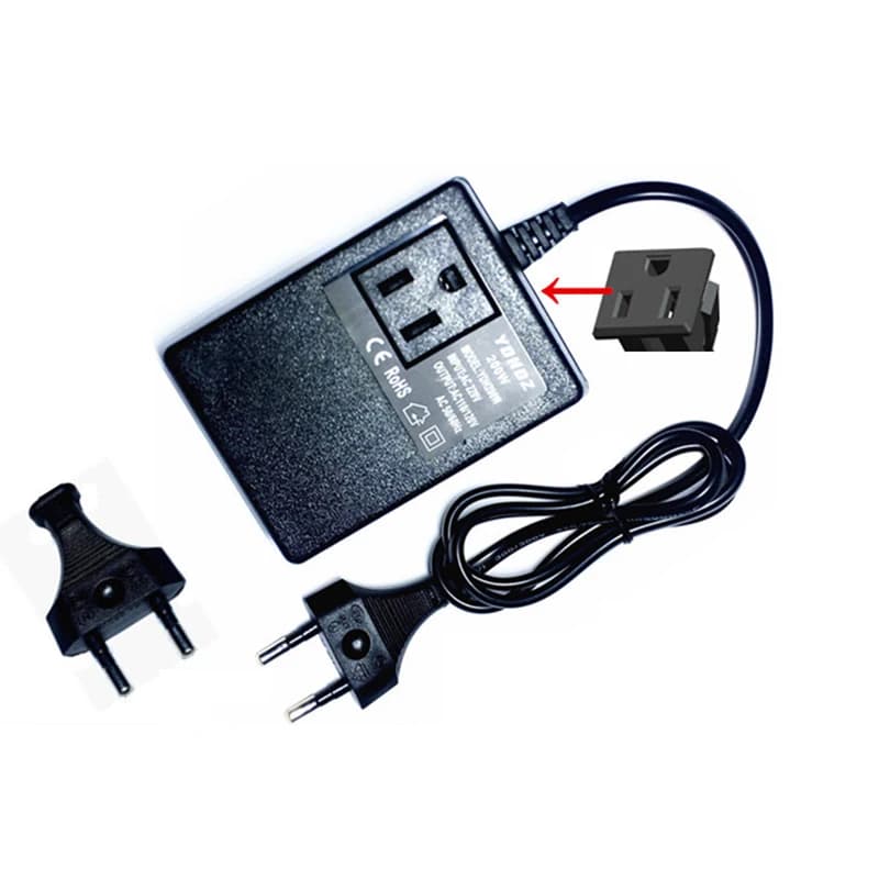 Convertitore di tensione da 200W trasformatore da 220V a 110V convertitore di tensione del trasformatore Step-Down adattatore da viaggio Inverter spina ue