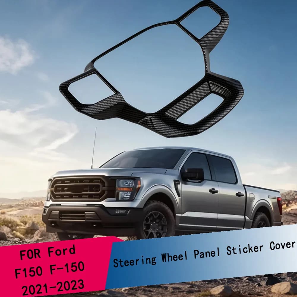 1 Pezzo/Set Copertura Decorativa in ABS per Volante, Adesivo per Ford F150 F-150 2021-2023, Accessori Interni Auto