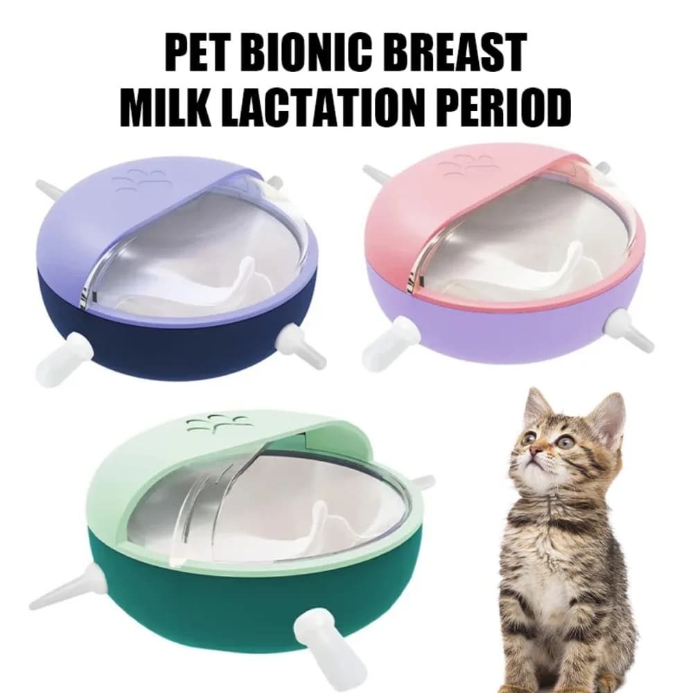 Ciotola per Allattamento Animali Domestici, Bottiglia Anti-Soffocamento per Gatti e Cani in Fase di Lattazione, Utensili per l'Alimentazione di Cuccioli e Gattini