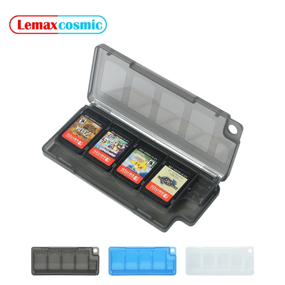Custodia Protettiva Rigida 8 in 1 per Schede di Gioco e Schede SD, Scatola di Archiviazione per Nintendo Switch OLED Lite