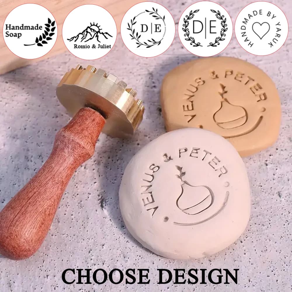 Timbro in argilla personalizzato per ceramica Timbro in ceramica Timbro per sapone regalo per francobolli polimeri di Potter Timbri in ceramica per timbro in ceramica personalizzato
