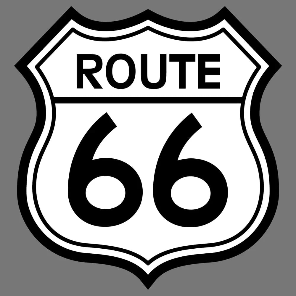 Nuovo Design Car Decal Highway 66 Vinyl Car Decal Funny Decal Laptop Truck Window Cover Scratch Decoration, 13cm