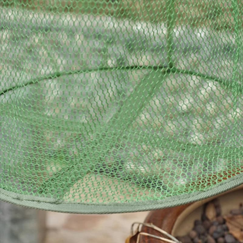 Cestino da pesca pieghevole 2X 5 strati immerso nella gabbia da pesca in rete per mantenere vivi i pesci nella pesca in acqua con foro grande
