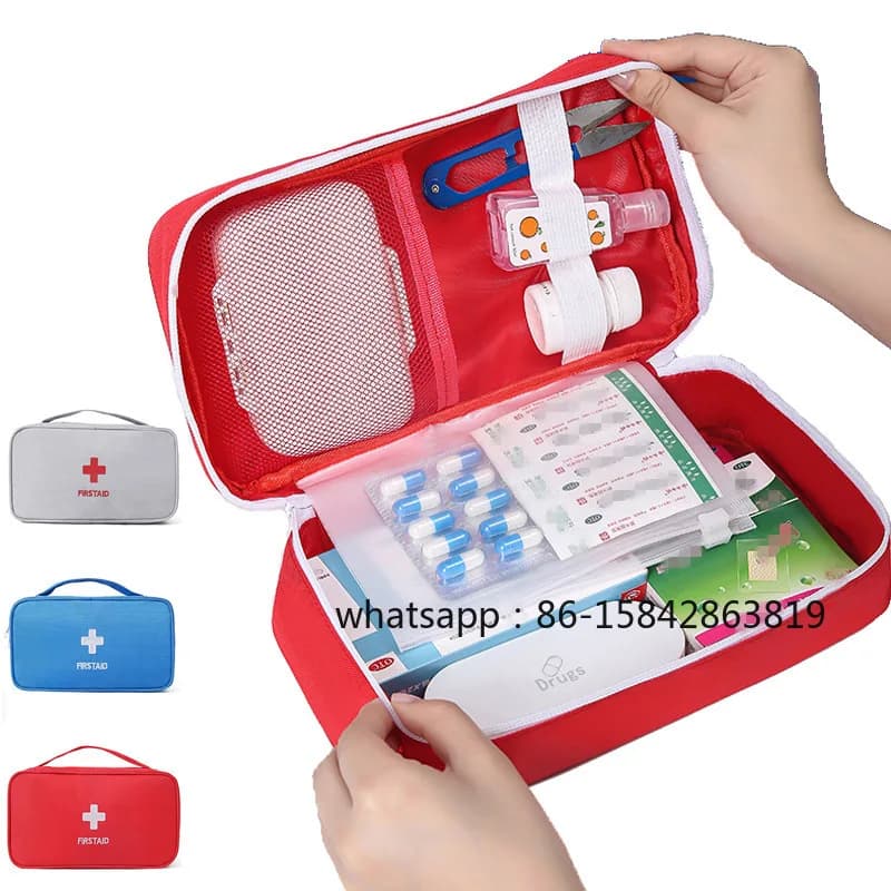 First Aid Kit, Portable Compact Trauma Bag, Durable Emergency Survival Rescue Tote Handbag, Medicine Storage Bag