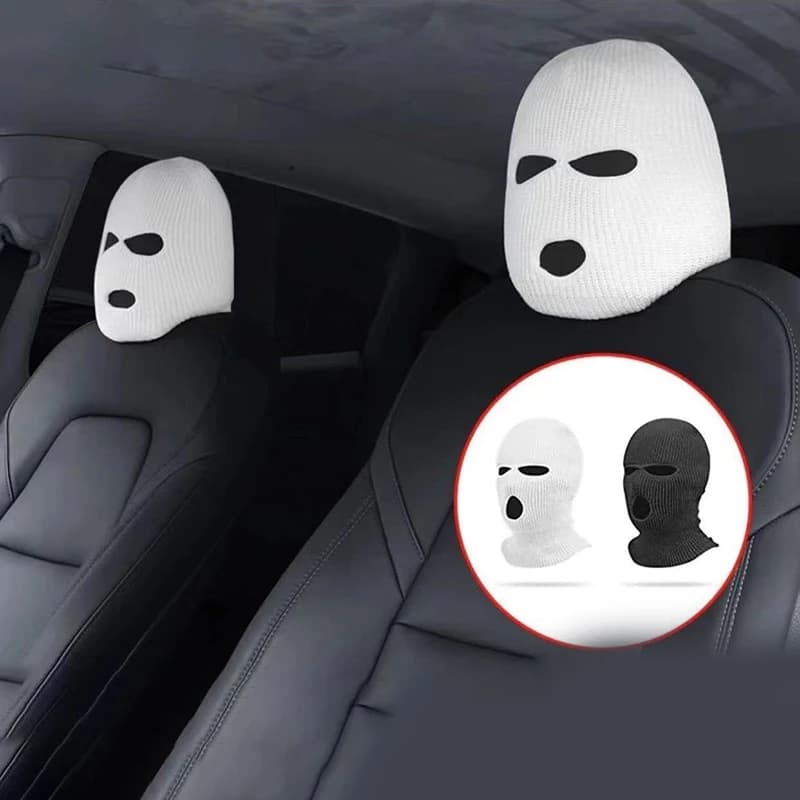 3 holes universal car seat headrest, full cover, Halloween funny Christmas decoration