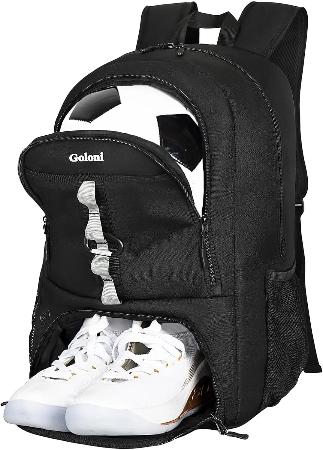 Sporty Backpack for Young People with Ball and Shoes, for Football, Basketball, Volleyball