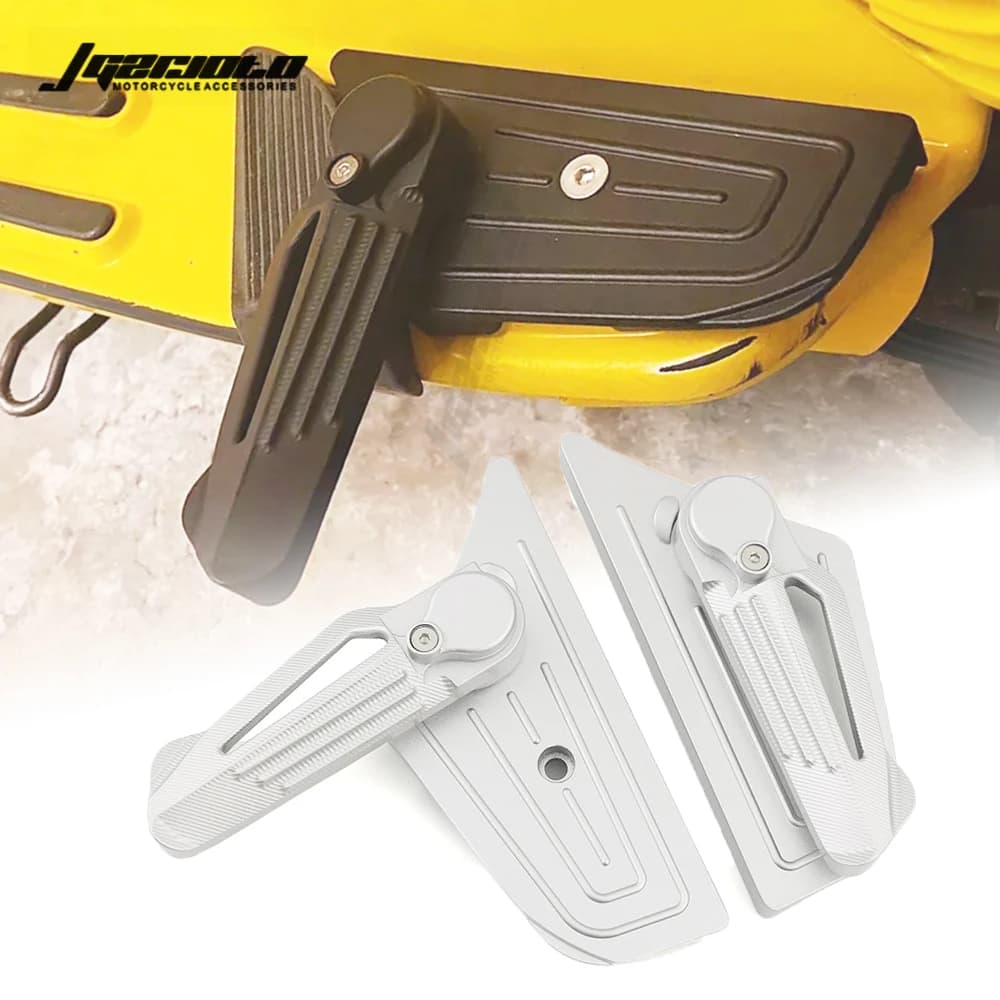 STLF Moto Poggiapiedi Passeggero Posteriore Pieghevole Pedale Scooter Accessorio Piede Passi Pioli per VESPA S150 VXL150 2013-2023