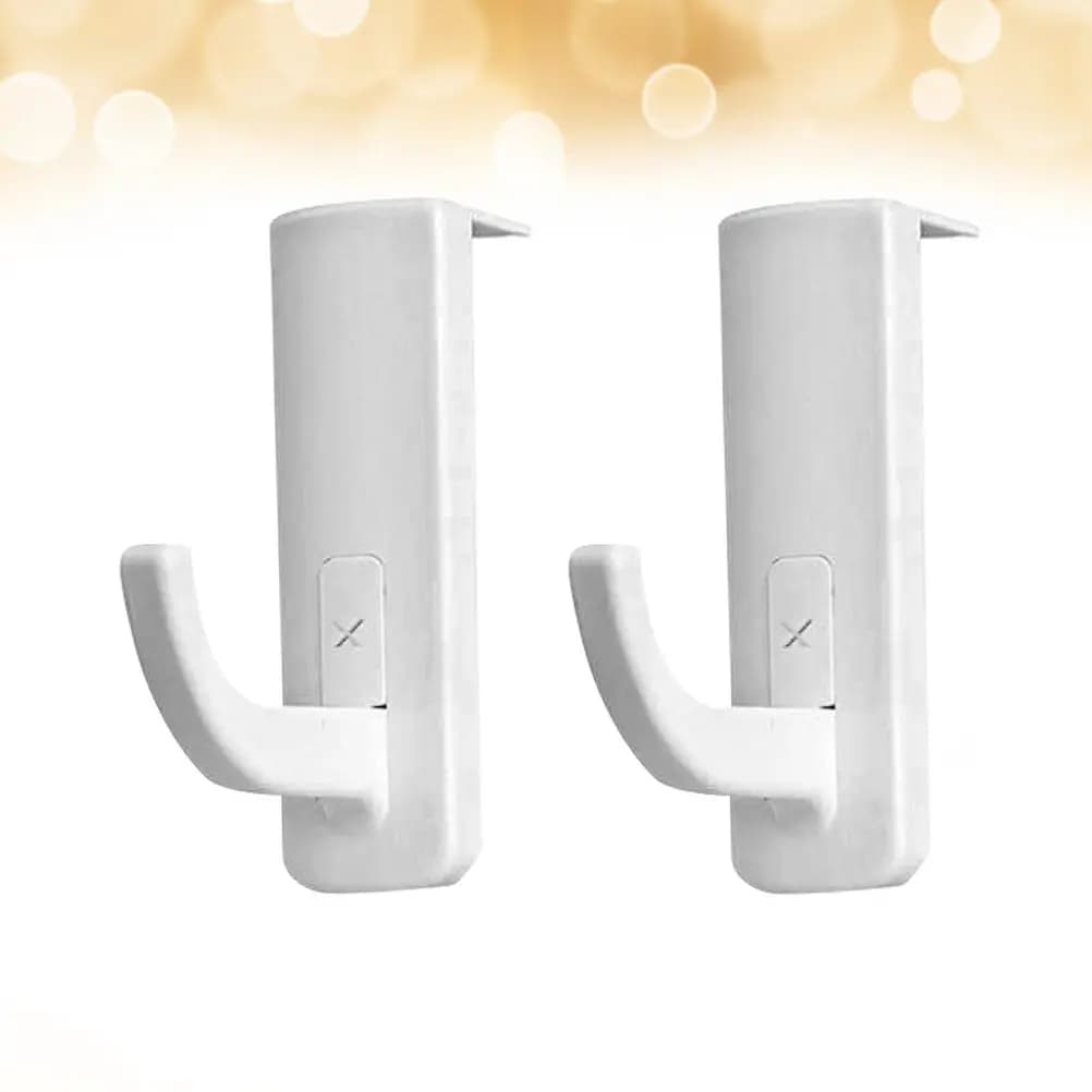 Supporto per cuffie da 2 pezzi, ganci in plastica robusta autoadesivi per appendere cuffie, per casa, lavoro, scuola, monitor PC