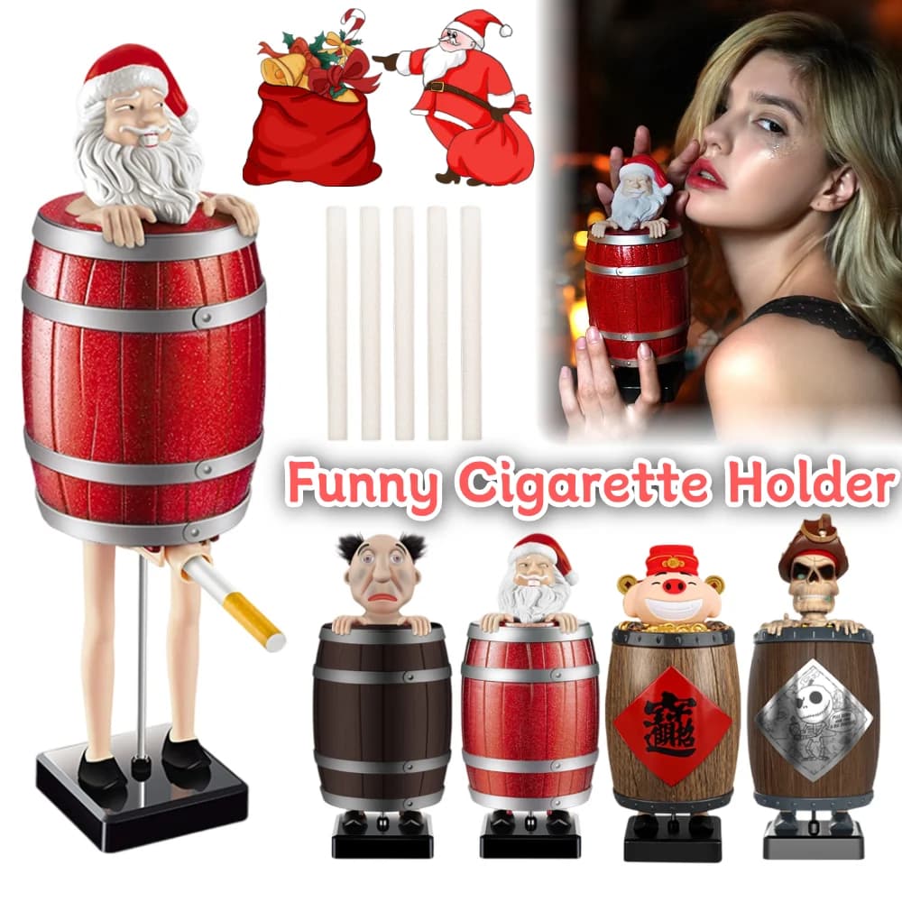 1 pz scatole di sigarette automatiche Strano zio Babbo Natale dispenser di sigarette custodia parodia scatole di sigarette regalo di Natale