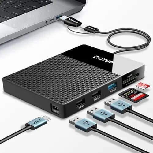 HDD Esterno da 1TB con Hub USB-C, Docking Station 7-in-1 per PC, Mac, Android
