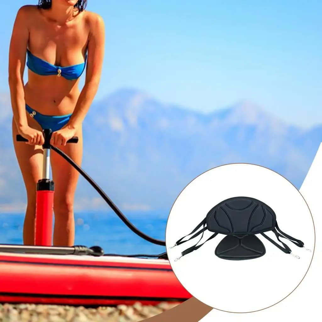 Sedile con schienale per kayak Sedia portatile Comfort Cuscino ergonomico sostitutivo per canoa per candeggianti Barca a remi Kayak Pesca Rafting