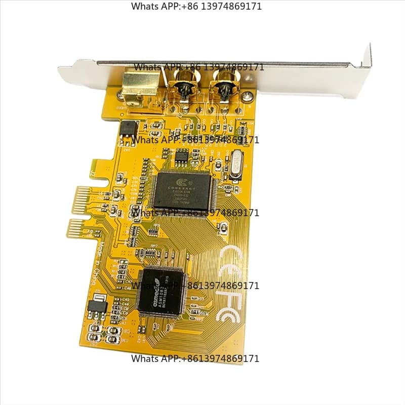 PCIE To AV 878A Video Capture Card PCIE 878 Surveillance HD Image 640X480 2 PORTS AV Svhs Terminal Connector Capture Card