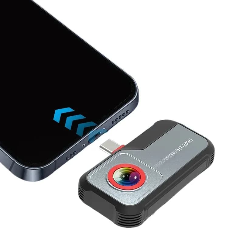 Portable thermal camera with external infrared circuit heating chamber for high definition mobile phone