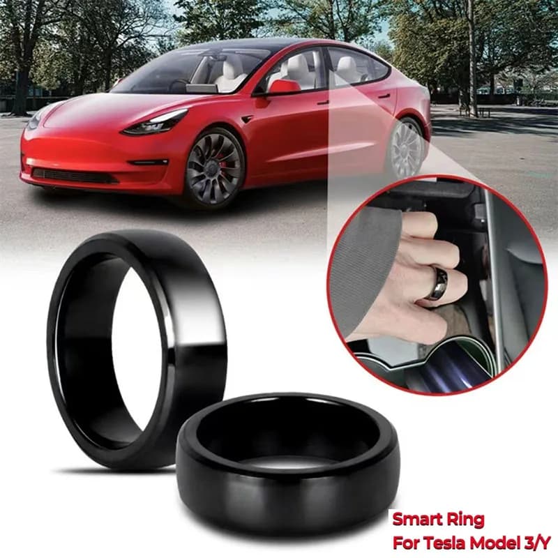 Portachiavi intelligente Anello in ceramica impermeabile NFC Sostituisci portachiavi per auto realizzato con chip per schede originali per Tesla Model 3 Model Y