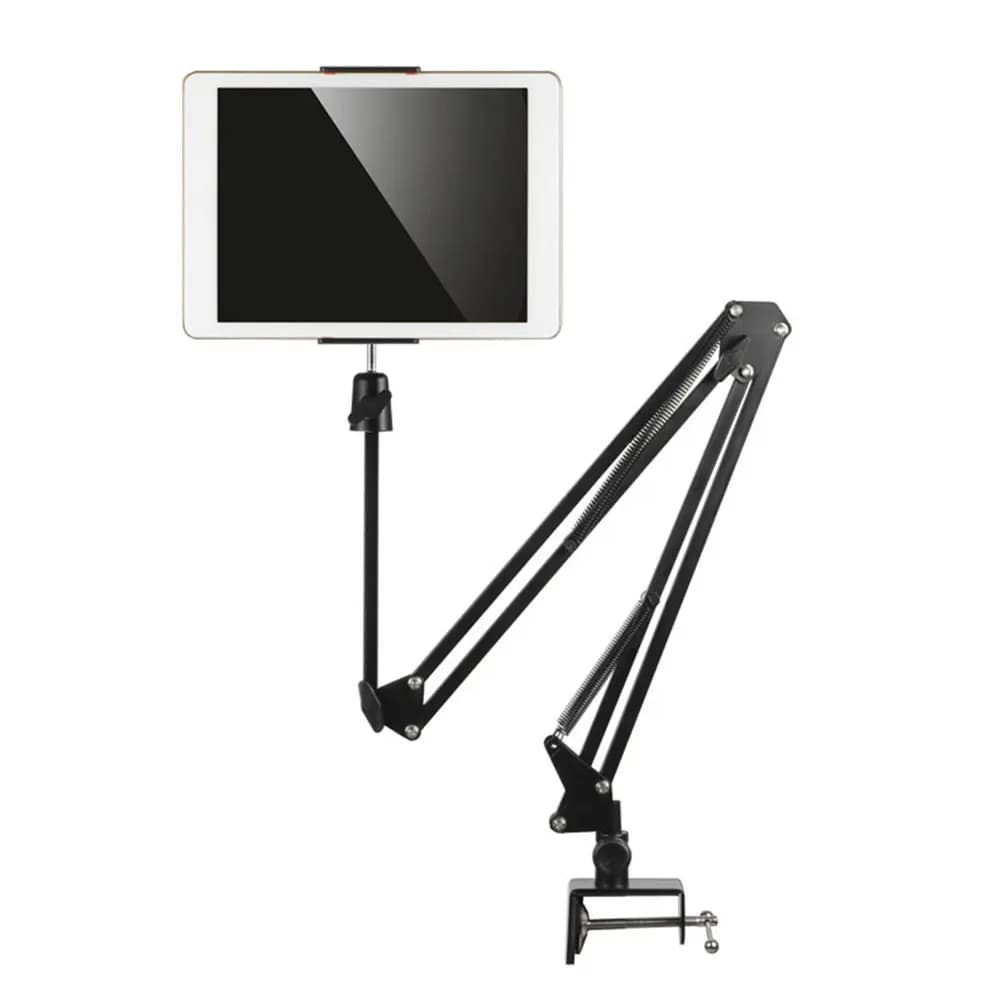 1Set Bedside Phone Stand Adjustable Foldable Clamp Long Arm Phone Holder for Tablet Mobile Video Recording Desk Overhead Mount