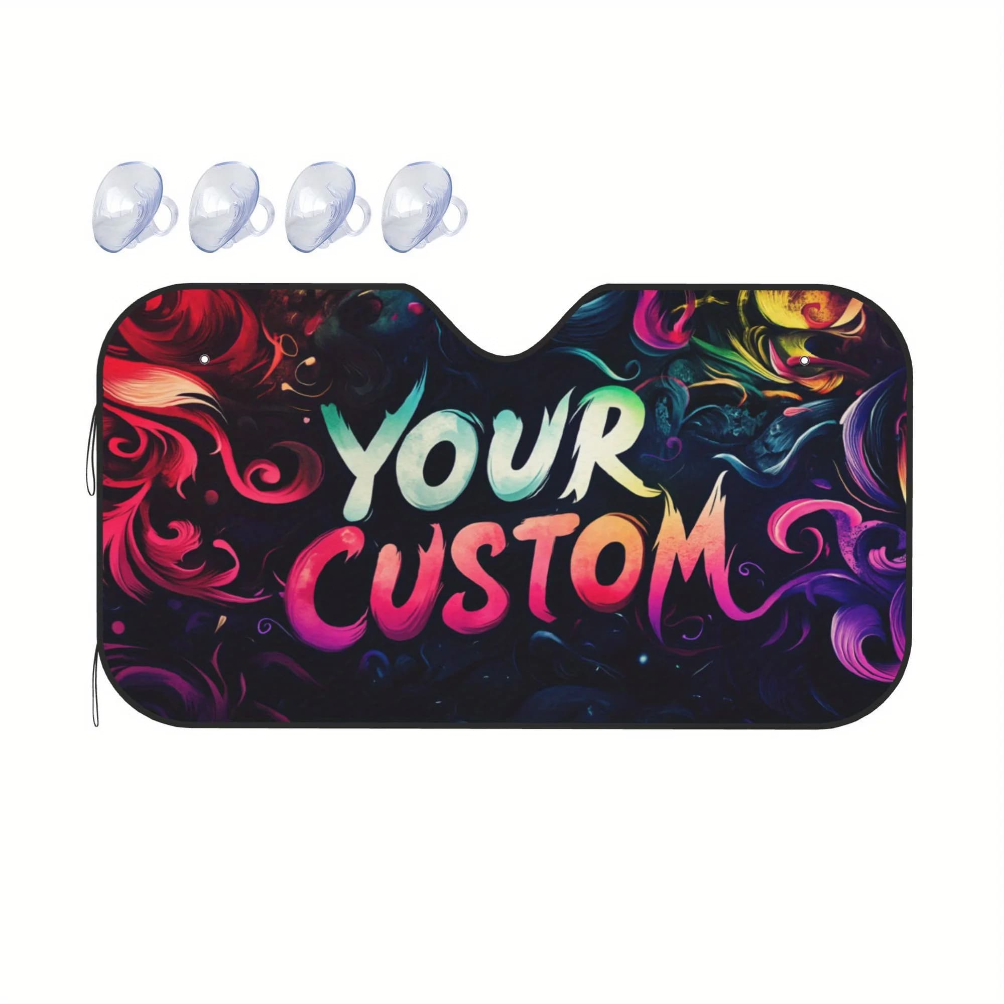 [Regalo perfetto] Parasole per parabrezza per auto personalizzabile - Protezione UV personalizzata per SUV, camion e auto - Alluminio resistente