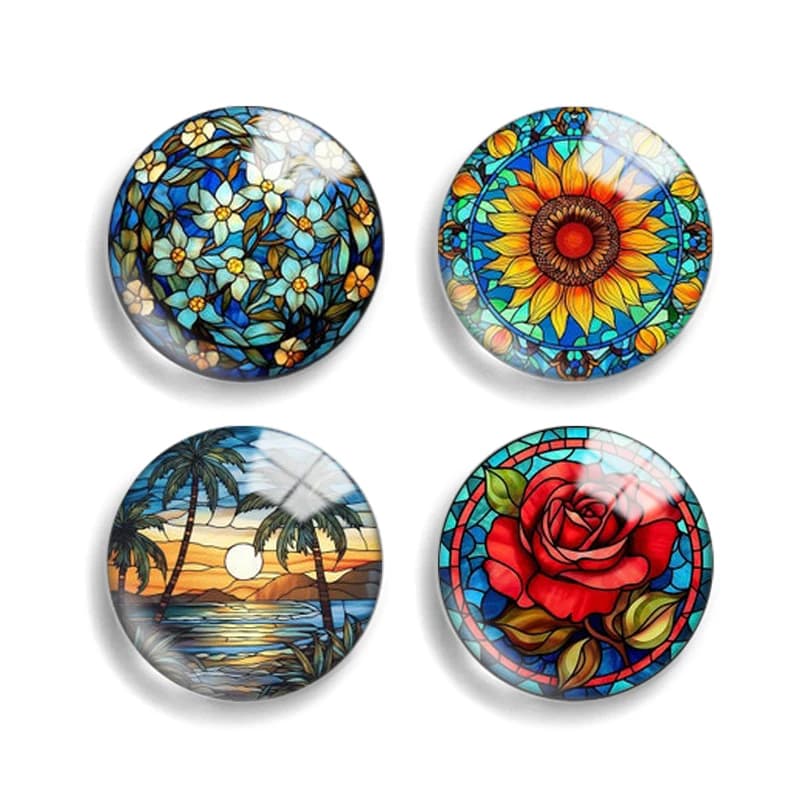 898 Rose Mix Rotondo Cabochon in vetro Ricerca di gioielli 14mm 10mm 20mm 25mm 30mm 40mm 18mm Bracciale con ciondolo con bottone a pressione