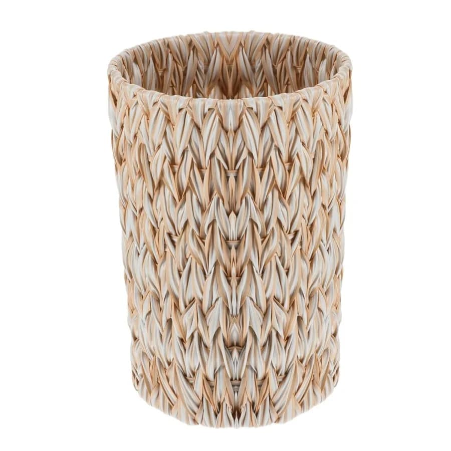 Pattumiera in vimini realizzata in giacinto d'acqua per piccolo bagno, cestino per rifiuti decorativo Boho con design intrecciato, ideale per pipistrelli da camera da letto