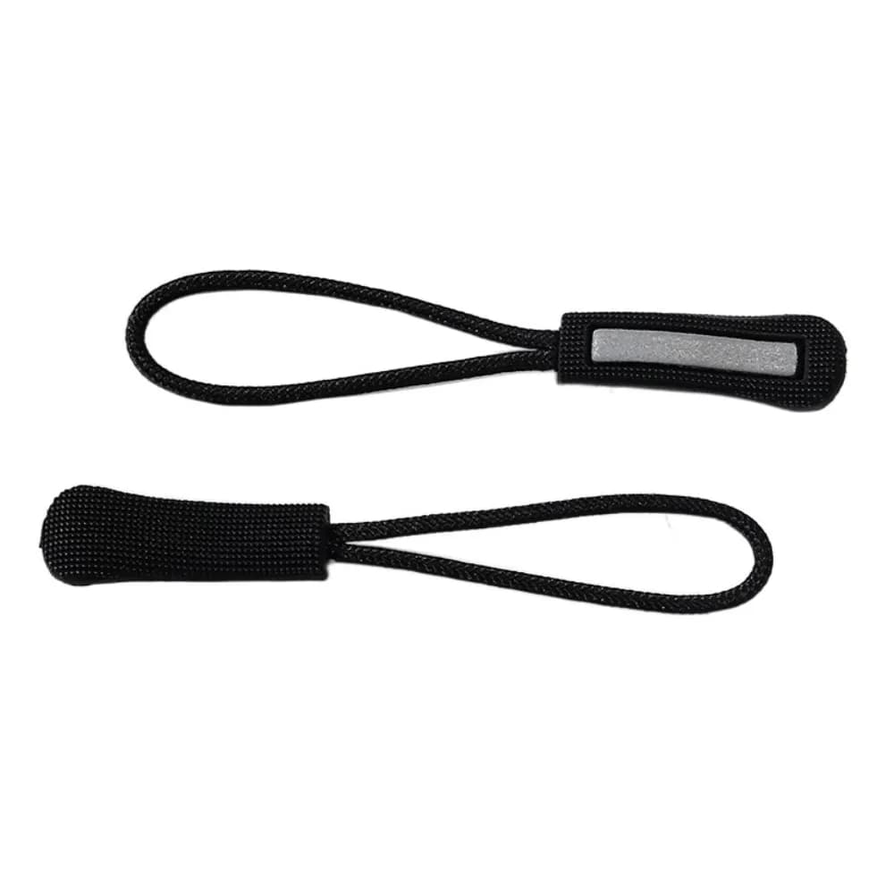 30Pcs Black Pull Tail Rope Reflective Plastic Pulling Rope Widely Used Durable Zipper Rope Clothing, Luggage, Shoes and Boots
