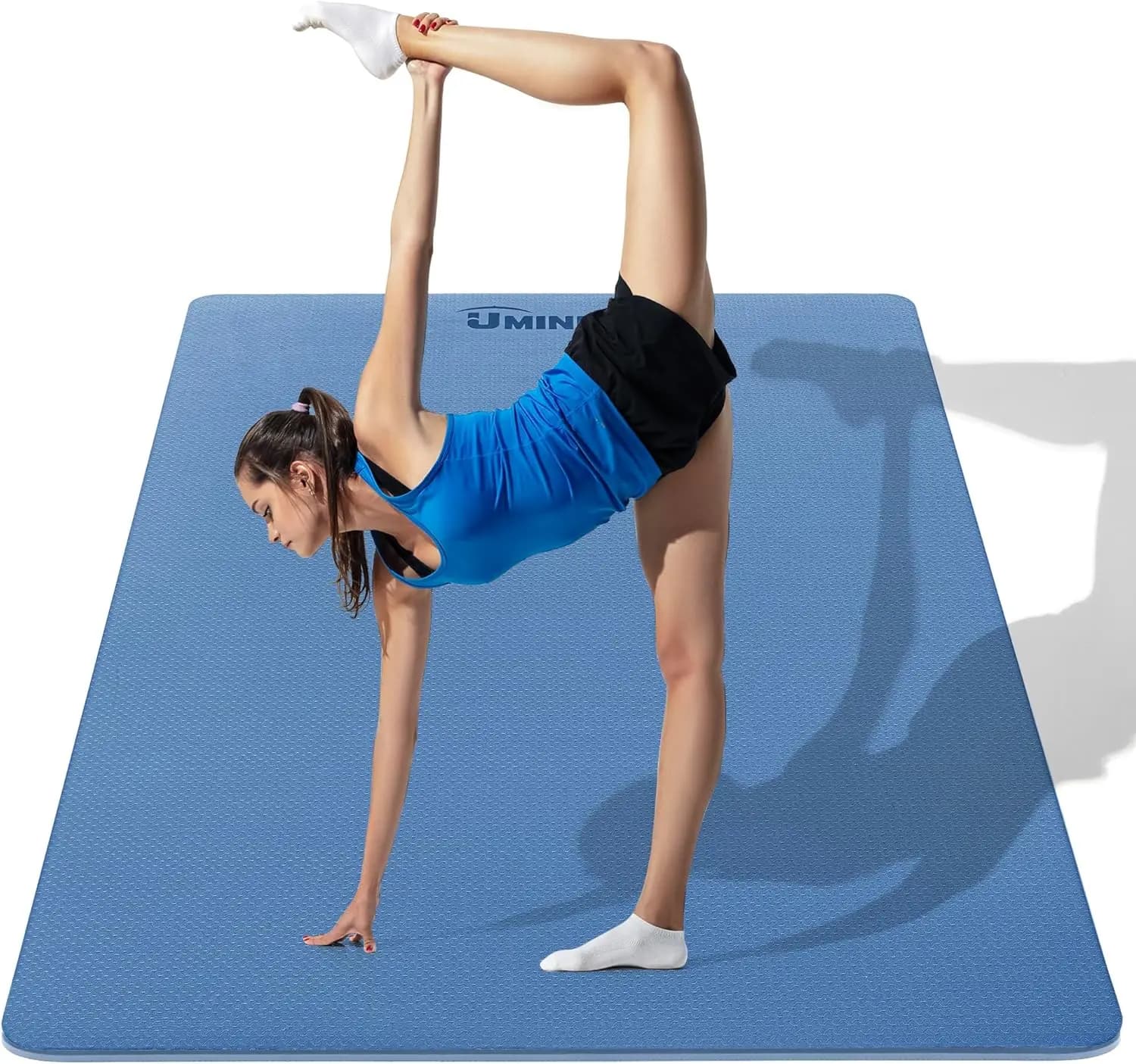Tappetino Yoga Grande, Spessore Extra 1/4 e 2/5 Pollici, Tappetino Fitness in TPE per Palestra Domestica, Tappetino Antiscivolo Ecologico per Yoga e Pilates