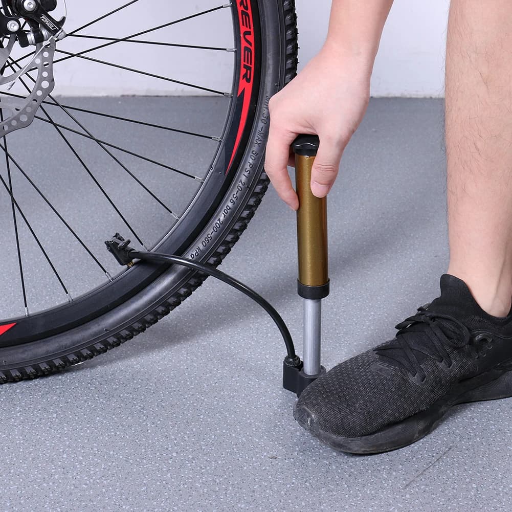 Pompa ad aria manuale per bicicletta con adattatore valvola Schrader, leggera e portatile, per bici, palloni da calcio e basket