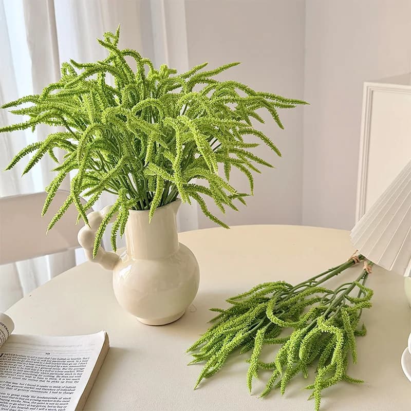 15Pcs/lot Artificial Lover's Tears Grass Green Plants Garden Home Decoration Accessories Party Wedding Decor Background Floral