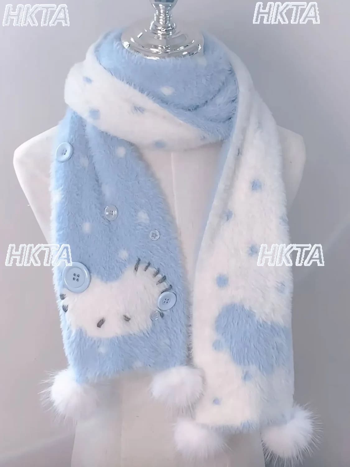 Carino Kawaii Cartoon Sciarpa Delle Signore 2025 Inverno Nuovo Antivento Freddo Caldo Peluche Addensato Sciarpe Dolci Lolita Accessori per Le Donne