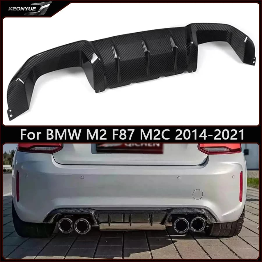 For BMW 2 Series M2 F87 M2C Carbon Fiber Back lip Car Rear Bumper Diffuser Splitters Spoiler MP Style Car Accessories body kit