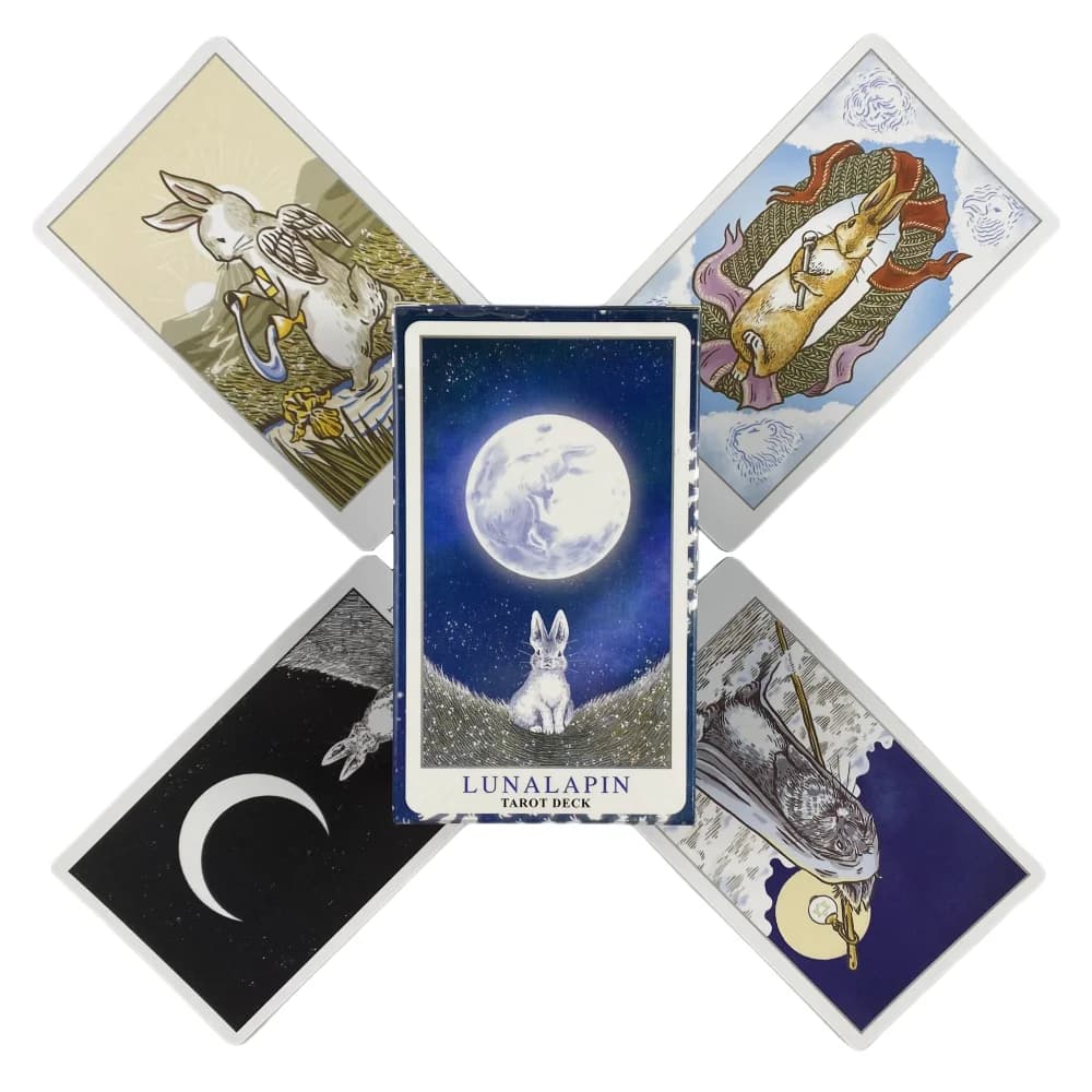 Carte dei tarocchi Lunalapin Un 83 mazzo di coniglio Oracle Visioni inglesi Edizione divinazione Borad Giochi di gioco