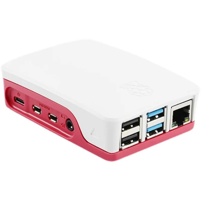 Official Original Import Raspberry Pi 4B Case Red And White PI4B Dedicated