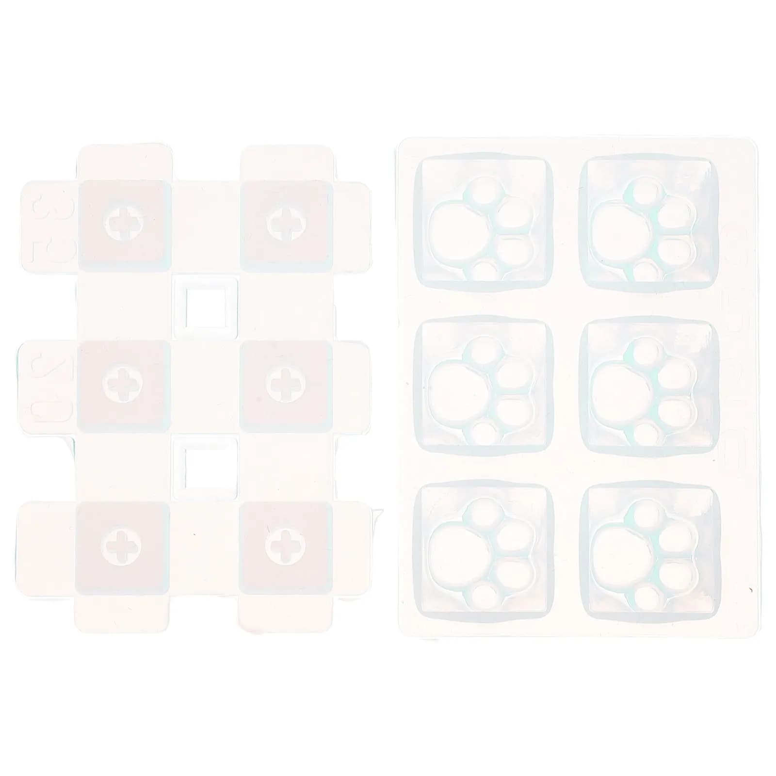 Set di 2 Stampi in Silicone Flessibile Riutilizzabili per Keycap in Resina Fai-da-Te, Stampi in Silicone a Forma di Zampa per Keycap Meccanici da Gaming