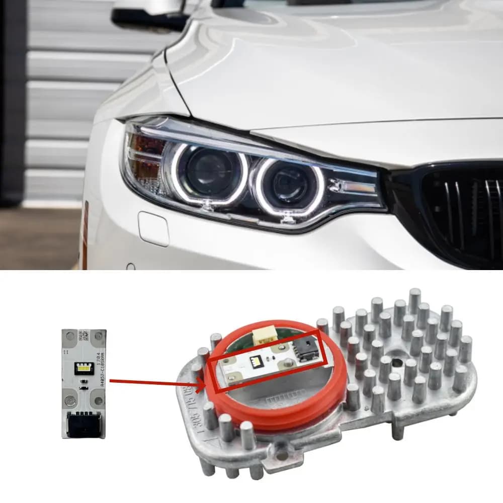 Bordo DRL Angel Eyes bianco per BMW F80 M3 F32 F33 F36 420i 430i 440i M4 X6 X3 f25 X5 E92 E93 E70 LCI Faro allo xeno 63117263051