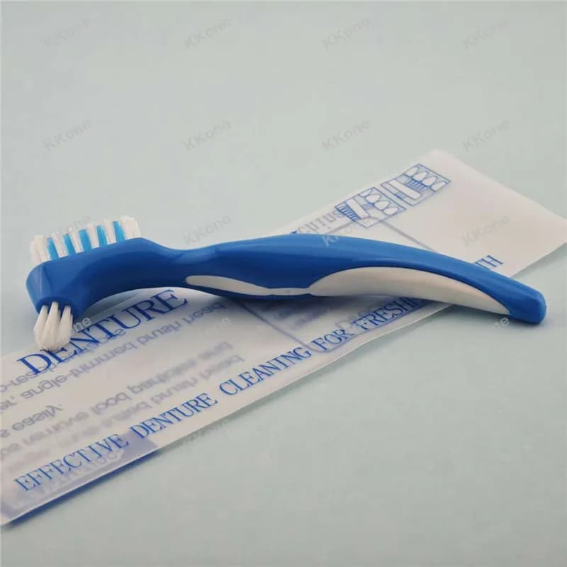 Spazzolino per protesi da 50 pezzi Spazzola per pulizia protesi dura Spazzolino per denti finti Spazzolino da denti