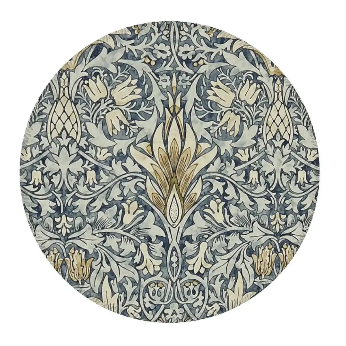 William Morris Snakeshead Pattern Round Mouse Pad Computer Keyboard Mouse Mat Gaming Laptop Desk Mat Office Accessories Table