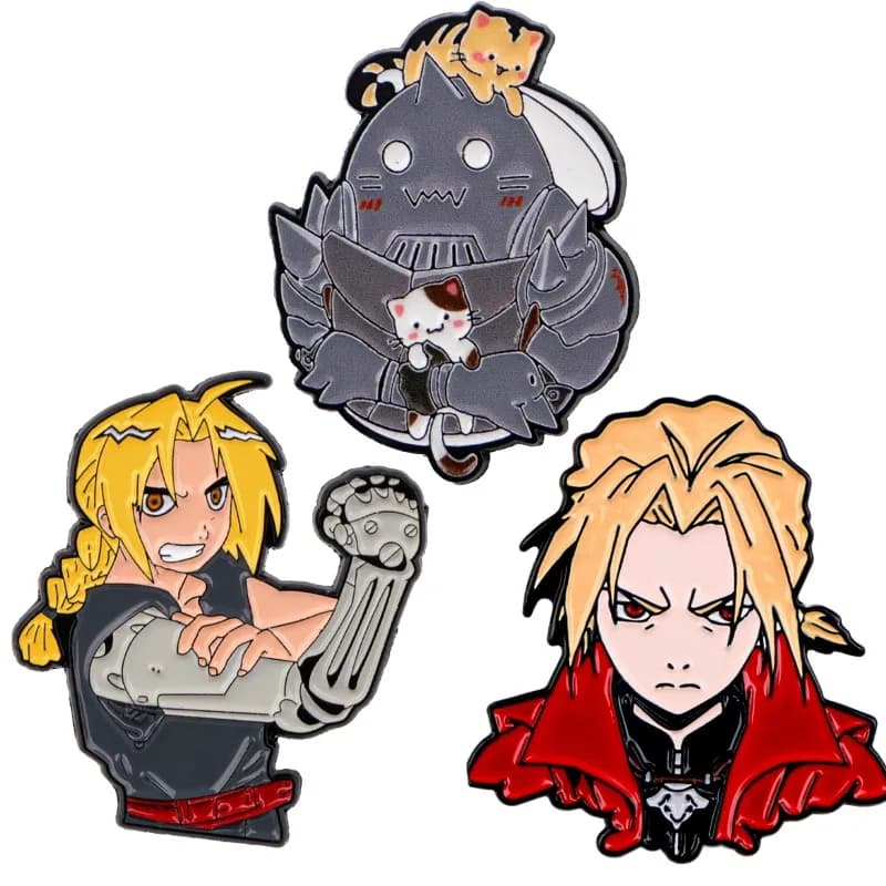 Fullmetal Alchemist Anime Cartoon Enamel Lapel Pin Badge Backpack Clothing Jewelry Decorative Accessories Brooch Gifts