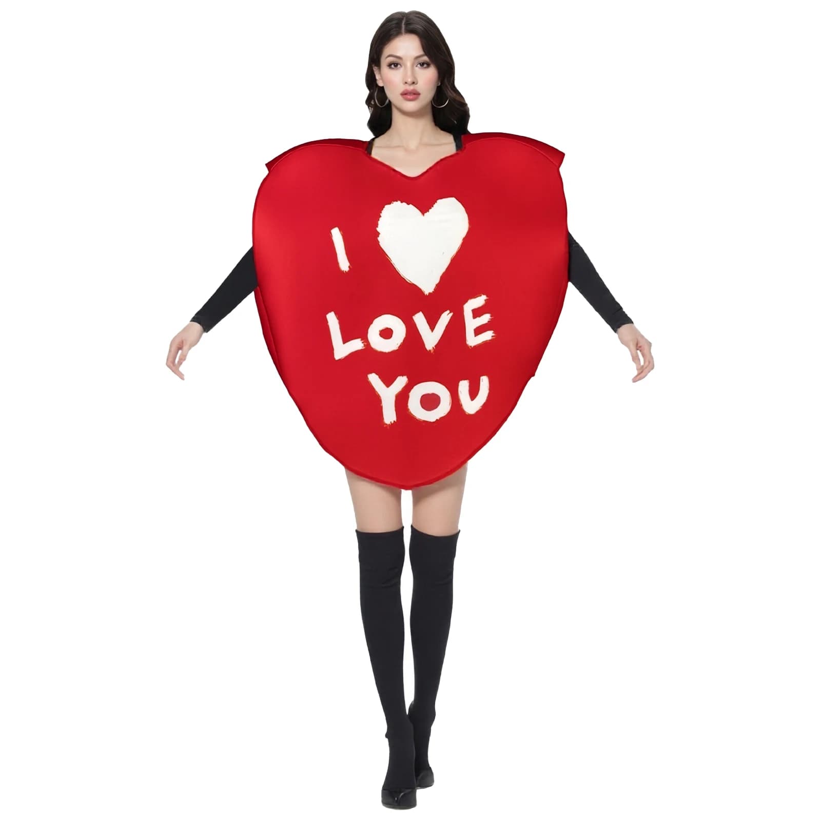 Ali di piume per San Valentino, costumi gonfiabili a forma di cuore rosso, fasce per capelli e occhiali da sole per adulti, accessori per costumi di Natale