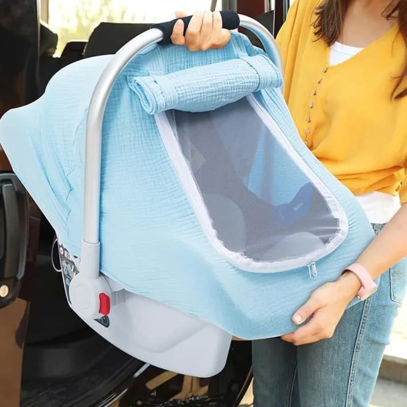 Sedile per passeggino Copertura parasole Universale per passeggino Baldacchino Semplicità Protezione solare in garza di cotone per protezione dal vento e dal sole