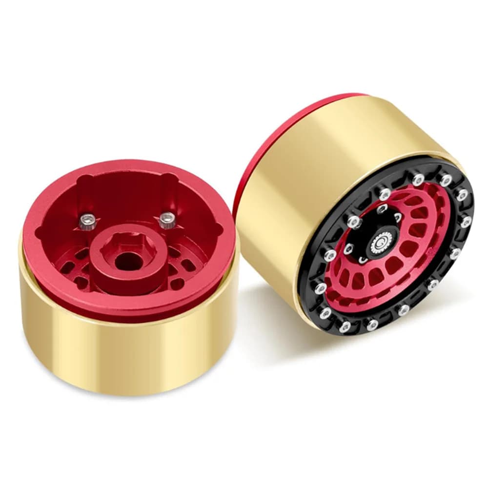 Mozzo ruota con bloccaggio a sfera in lega di alluminio e ottone per SCX10/TRX4 90046 Parte giocattolo per veicolo fuoristrada per simulazione RC da 1,9 pollici