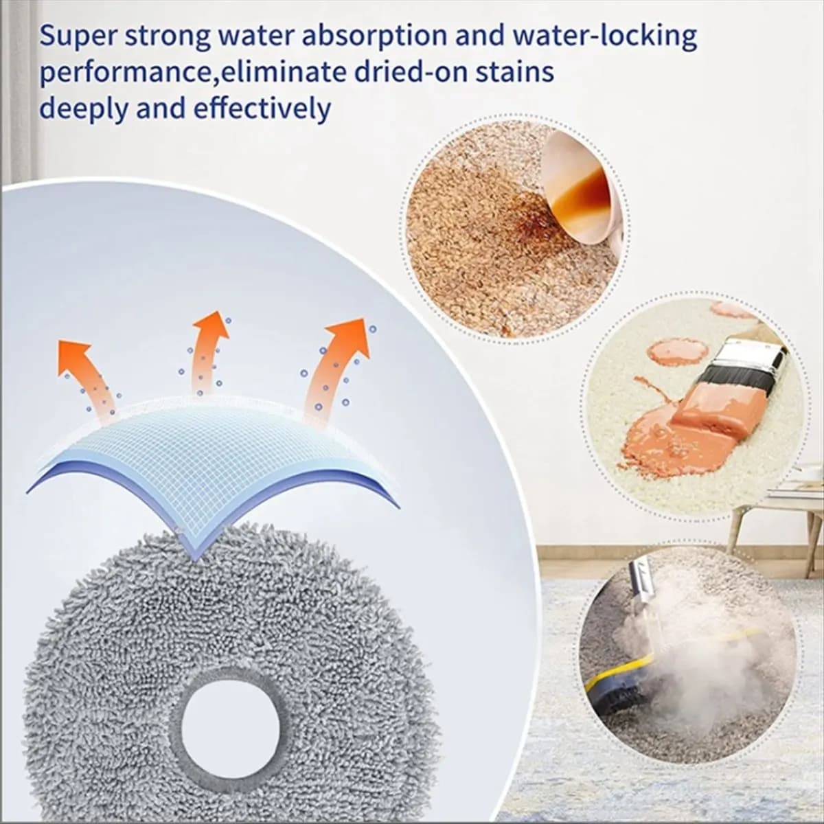 A04V Per M30 PRO / C107 Robot Aspirapolvere Accessori Mop Panno Supporto + Mop Panno di Ricambio Lavabile Mop Pad