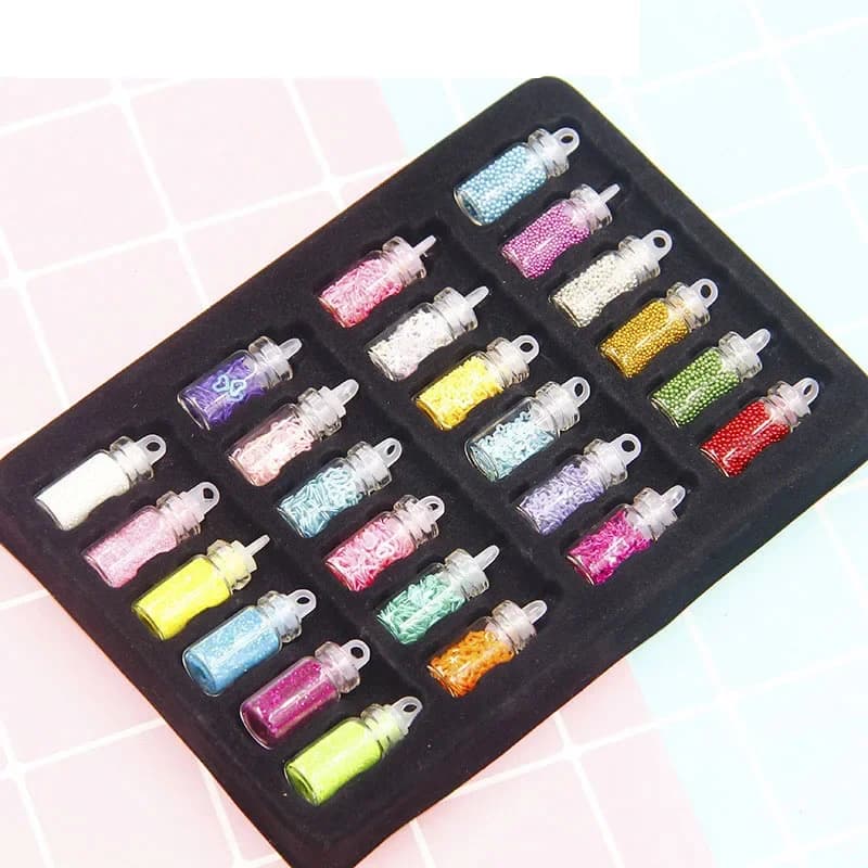 48Pcs Paillettes/Scintillio di Riempimento Birichino Melma Giocattoli Per I Bambini Pendenti E Ciondoli Lizun di Modellazione di Argilla Kit FAI DA TE Accessori Forniture Divertente regalo