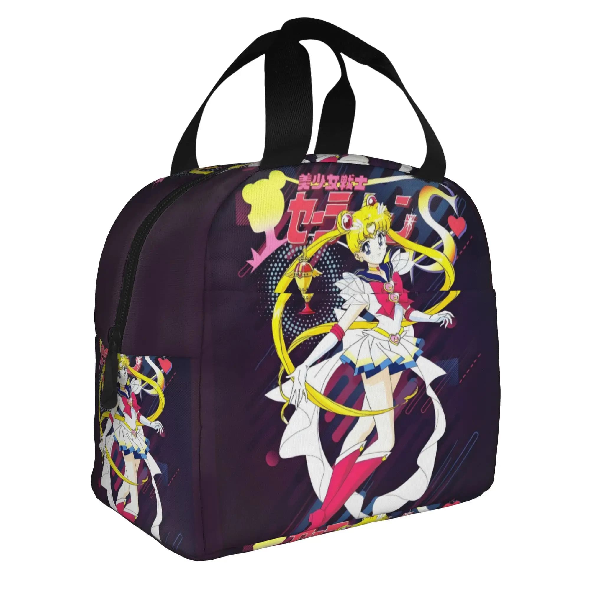 Custom Japan S-Sailors M-Moons Insulated Lunch Tote Bag for Women Anime Resuable Cooler Thermal Bento Box Outdoor Camping Travel