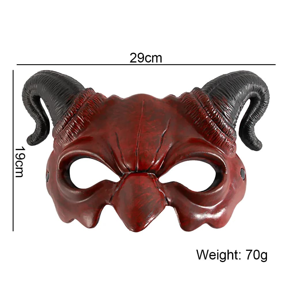 RP Devil Mask Half Face Halloween Cosplay Party Costume Prop
