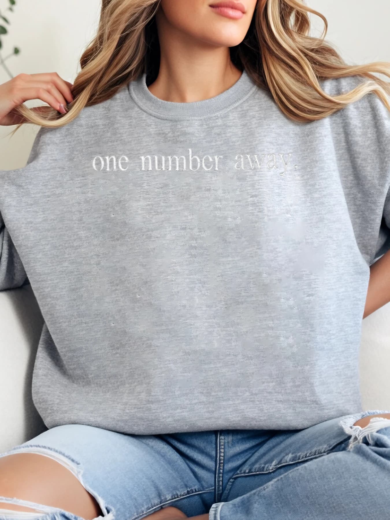 Crewneck sweatshirt with print One Number Away Halloween Women casual clothing Strong cuts