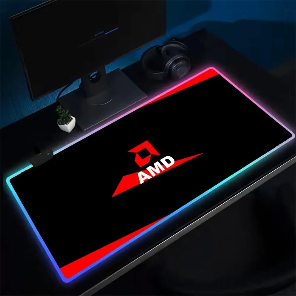 12A-AMD YES Tappetino per mouse Tappetino per mouse da gioco anime Tappetini da tavolo a LED Tappetino per mouse da tavolo in gomma retroilluminato XXL Tappetini da scrivania RGB